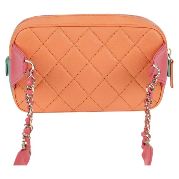 CHANEL Matelasse Chain Waist bag Leather Pink Gold CC Auth 125467SAM - Picture 2 of 16